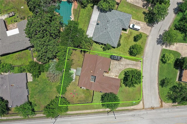 2801 Celinda Cir, College Station, TX 77845 - view of property location with property boundaries highlighted and a pool area