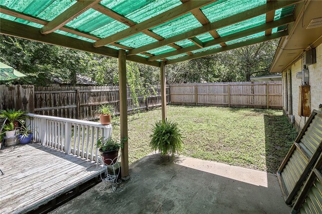 2801 Celinda Cir, College Station, TX 77845 - view of yard featuring a patio and a wooden deck