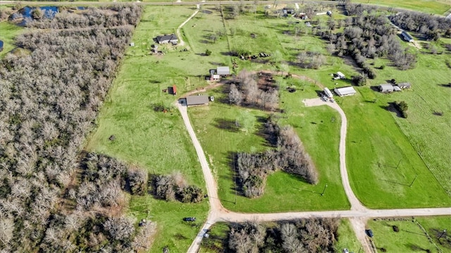 bird's eye view with a rural view