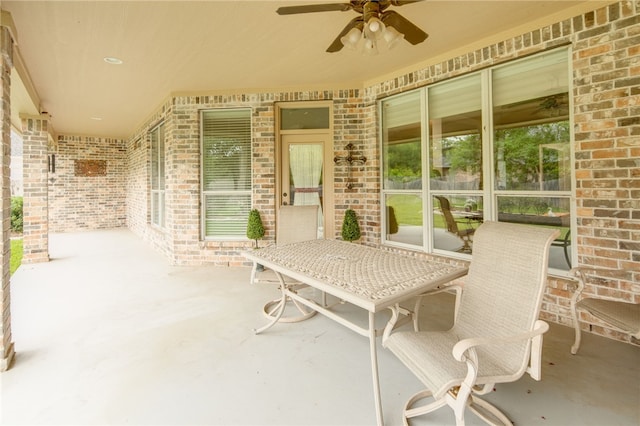 4309 Berwick Pl, College Station, TX 77845 - view of patio featuring a ceiling fan