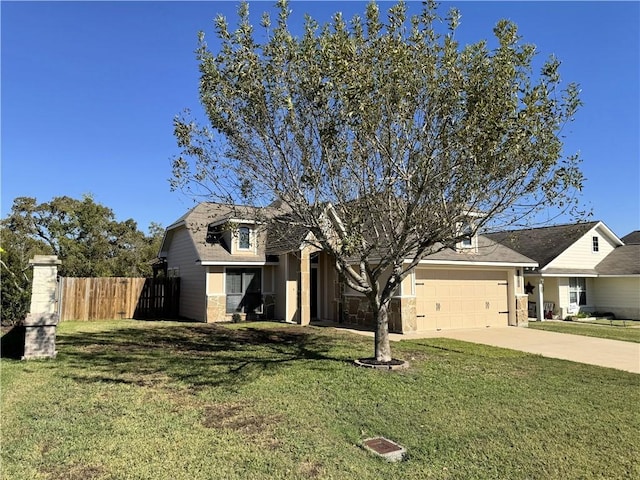 201 Fieldstone Pl, College Station, TX 77845 - view of front of home with concrete driveway and a garage