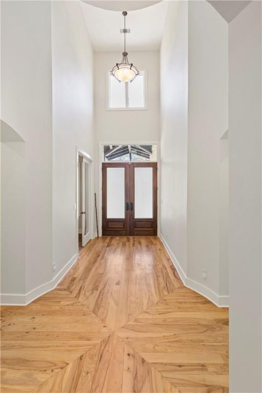 foyer entrance with french doors