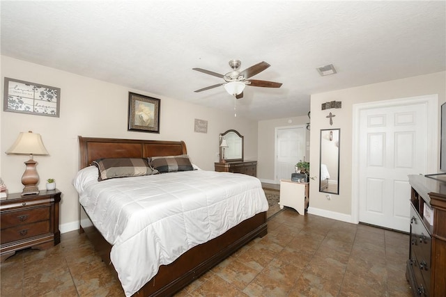 bedroom with ceiling fan