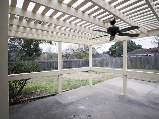 view of patio / terrace featuring a pergola