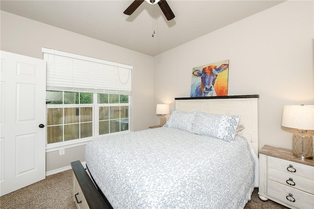 1607 Culture Ln, College Station, TX 77845 - bedroom with carpet flooring, a ceiling fan, and baseboards