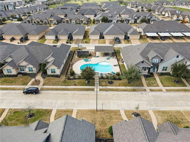 drone / aerial view with a residential view