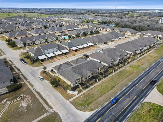 drone / aerial view with a residential view