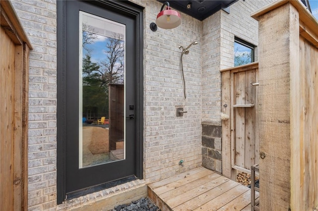 view of doorway to property