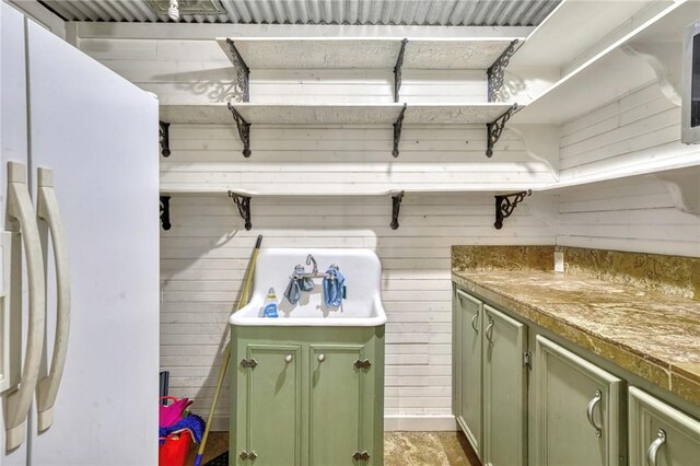 23405 Martha Williams Rd, Montgomery, TX 77356 - washroom featuring wood walls