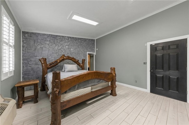 206 22 Hills Rd, Gause, TX 77857 - bedroom with wood finished floors and ornamental molding