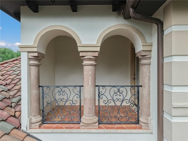 view of gate with a porch