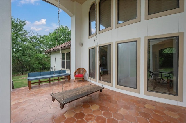 view of patio / terrace with an outdoor living space