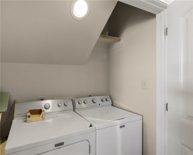 laundry room featuring washer and dryer