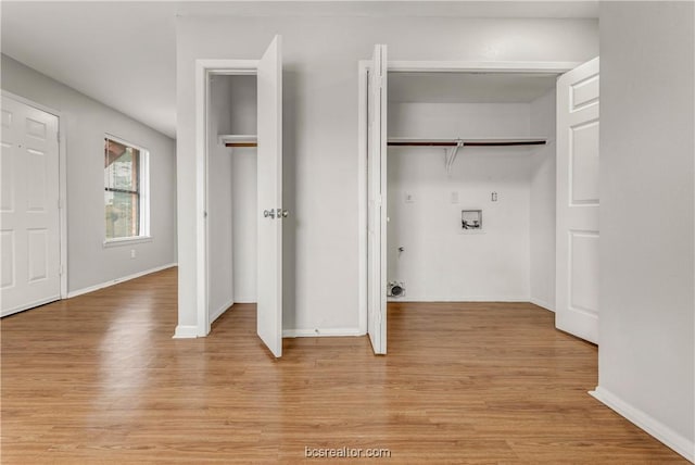 interior space featuring light wood-type flooring