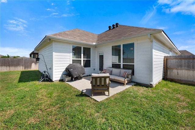1988 Chief St, Bryan, TX 77807 - back of property with a patio and outdoor lounge area