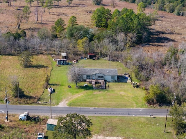 bird's eye view featuring a rural view