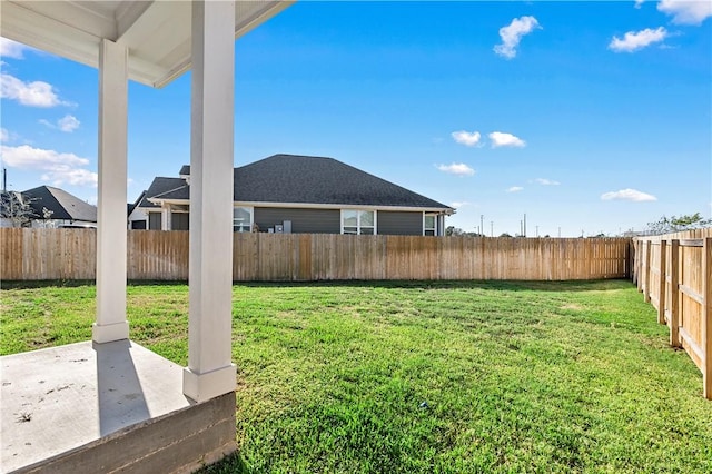 view of yard with a patio area