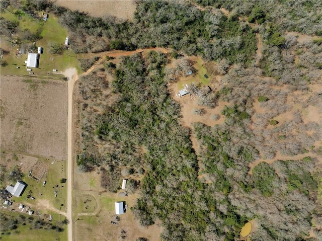 aerial view with a rural view