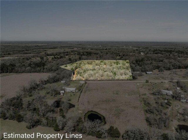 bird's eye view with a rural view