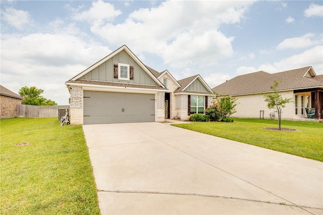 7906 Putter Pl, Navasota, TX 77868 - craftsman inspired home with board and batten siding, driveway, a garage, and brick siding