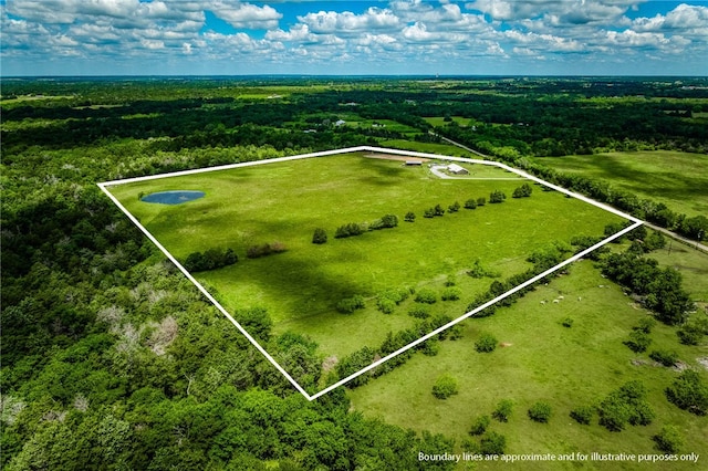 1850 Lcr 439, Groesbeck, TX 76667 - overview of rural landscape with property parcel outlined