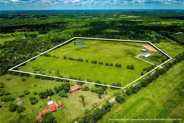 1850 Lcr 439, Groesbeck, TX 76667 - aerial view of property's location with property boundaries highlighted and a forest