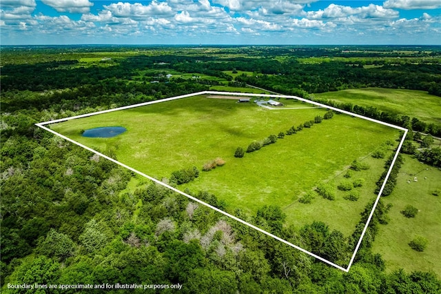 1850 Lcr 439, Groesbeck, TX 76667 - overview of rural landscape with property parcel outlined