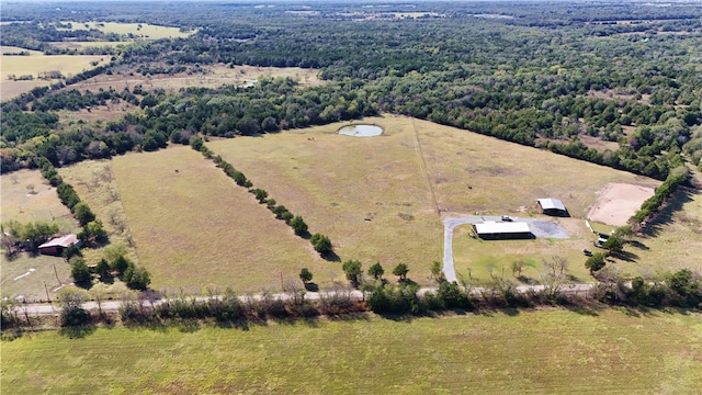 aerial view featuring a rural view