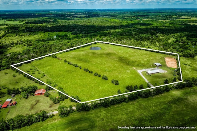 1850 Lcr 439, Groesbeck, TX 76667 - overview of rural landscape with property parcel outlined
