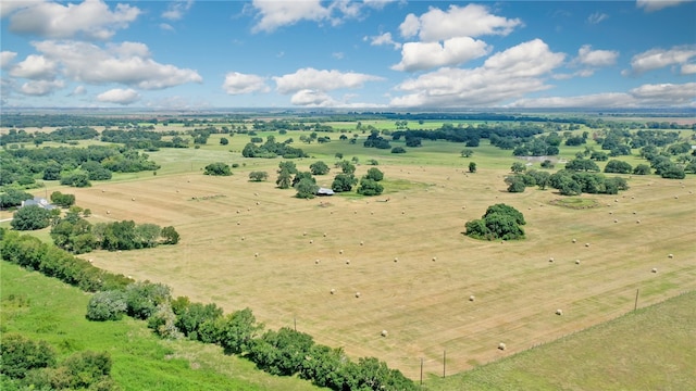 drone / aerial view with a rural view