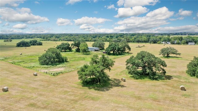 aerial view with a rural view