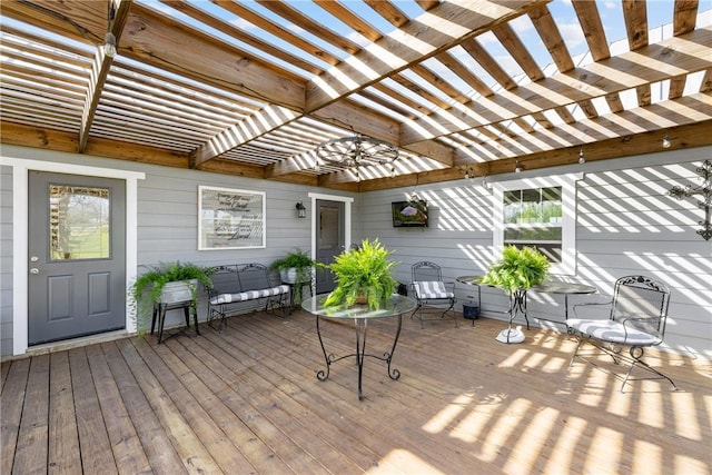 1858 Valley View Dr, Anderson, TX 77830 - wooden terrace featuring a pergola
