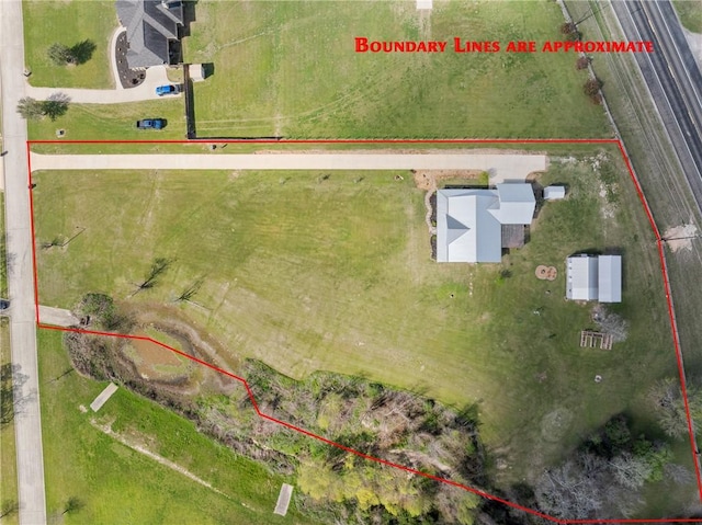 1858 Valley View Dr, Anderson, TX 77830 - aerial overview of property's location with property parcel outlined