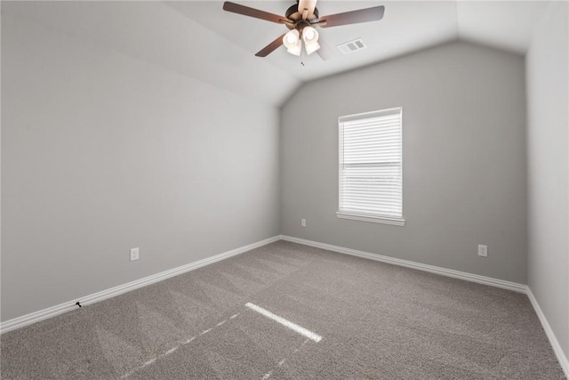6434 Raleigh Loop, College Station, TX 77845 - carpeted spare room with ceiling fan and lofted ceiling