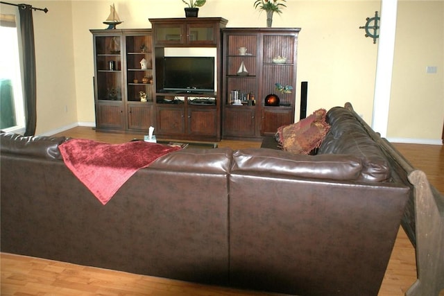 231 Memphis Belle Ln, Trinity, TX 75862 - living room featuring wood finished floors and baseboards