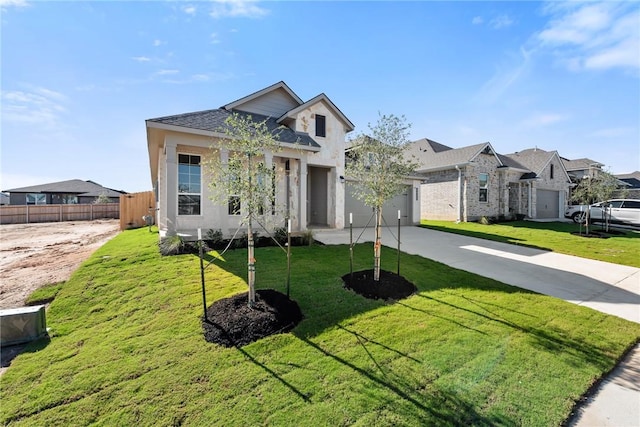 view of front of property with a front yard