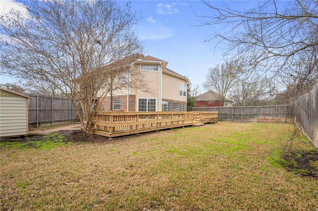 1605 Dominik Dr, College Station, TX 77840 - view of yard featuring a wooden deck