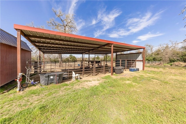 exterior space with an exterior structure and an outdoor structure