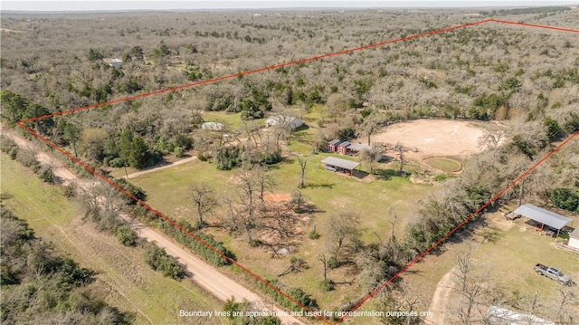 bird's eye view featuring a rural view