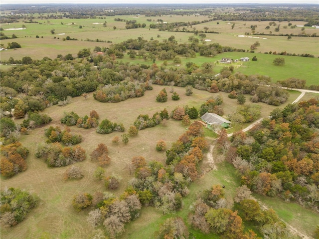 bird's eye view featuring a rural view