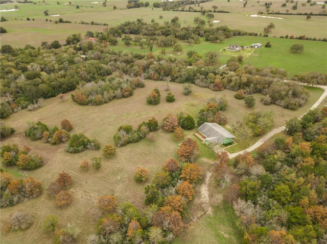 bird's eye view featuring a rural view