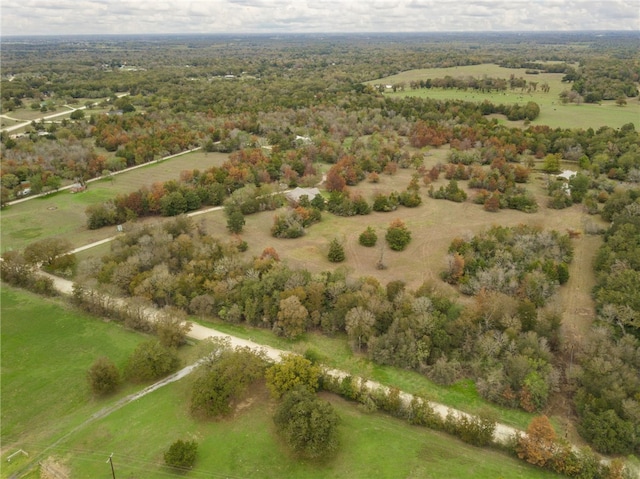 aerial view featuring a rural view