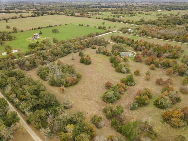 bird's eye view featuring a rural view