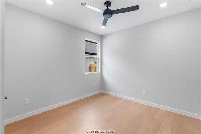 1405 Conner St, Bryan, TX 77808 - unfurnished room with ceiling fan and wood-type flooring