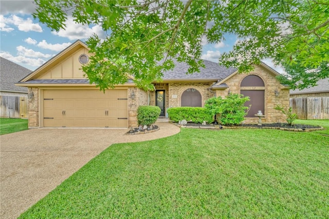 2703 Wood Ct, Bryan, TX 77808 - view of front of property with an attached garage, driveway, roof with shingles, brick siding, and board and batten siding