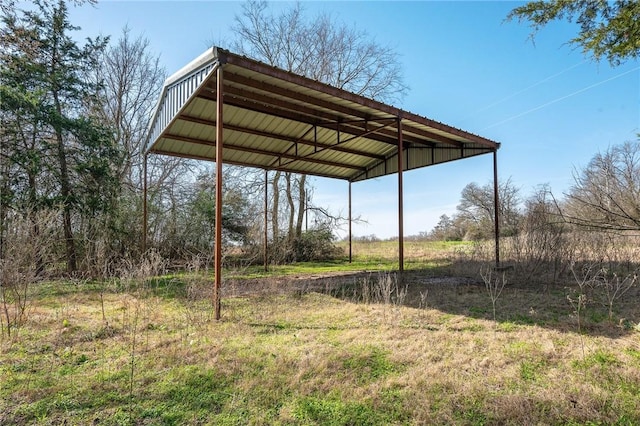 view of parking featuring a carport