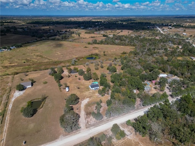 drone / aerial view featuring a rural view