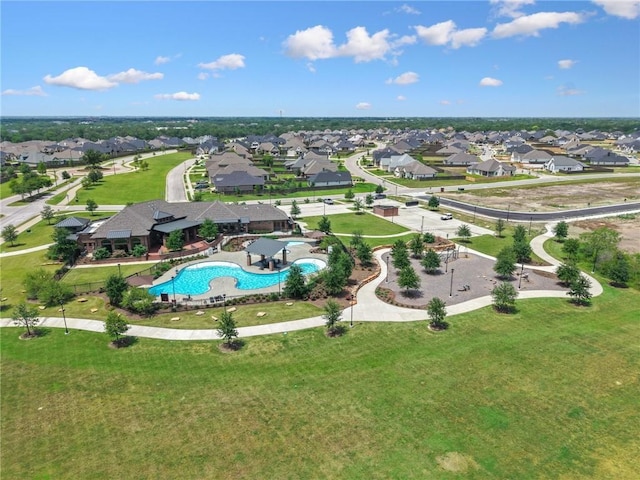 aerial view featuring a residential view