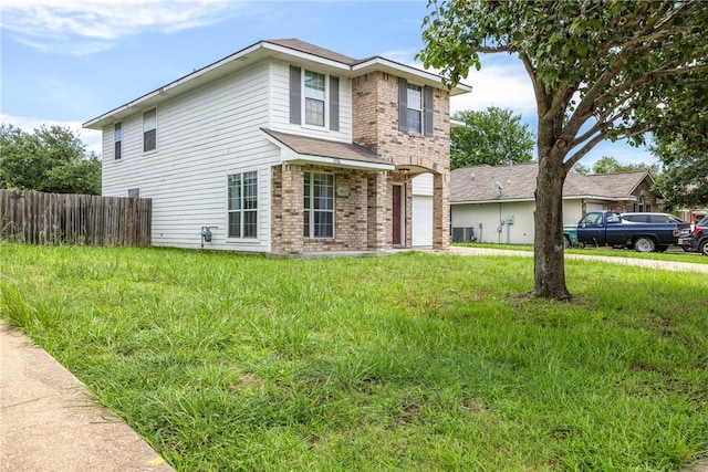 3807 Meadow View Dr, College Station, TX 77845 - traditional-style house featuring a garage, brick siding, and driveway