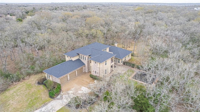 aerial view with a view of trees